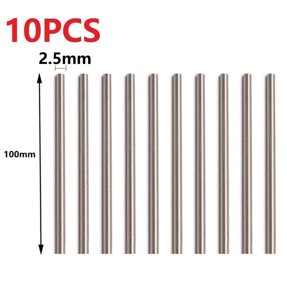 10pcs 100mm Round Bar HSS Lathe Tools HSS Square Steel Bar 200mm For Milling Turning Drilling Iron Copper Aluminum Metal Tools