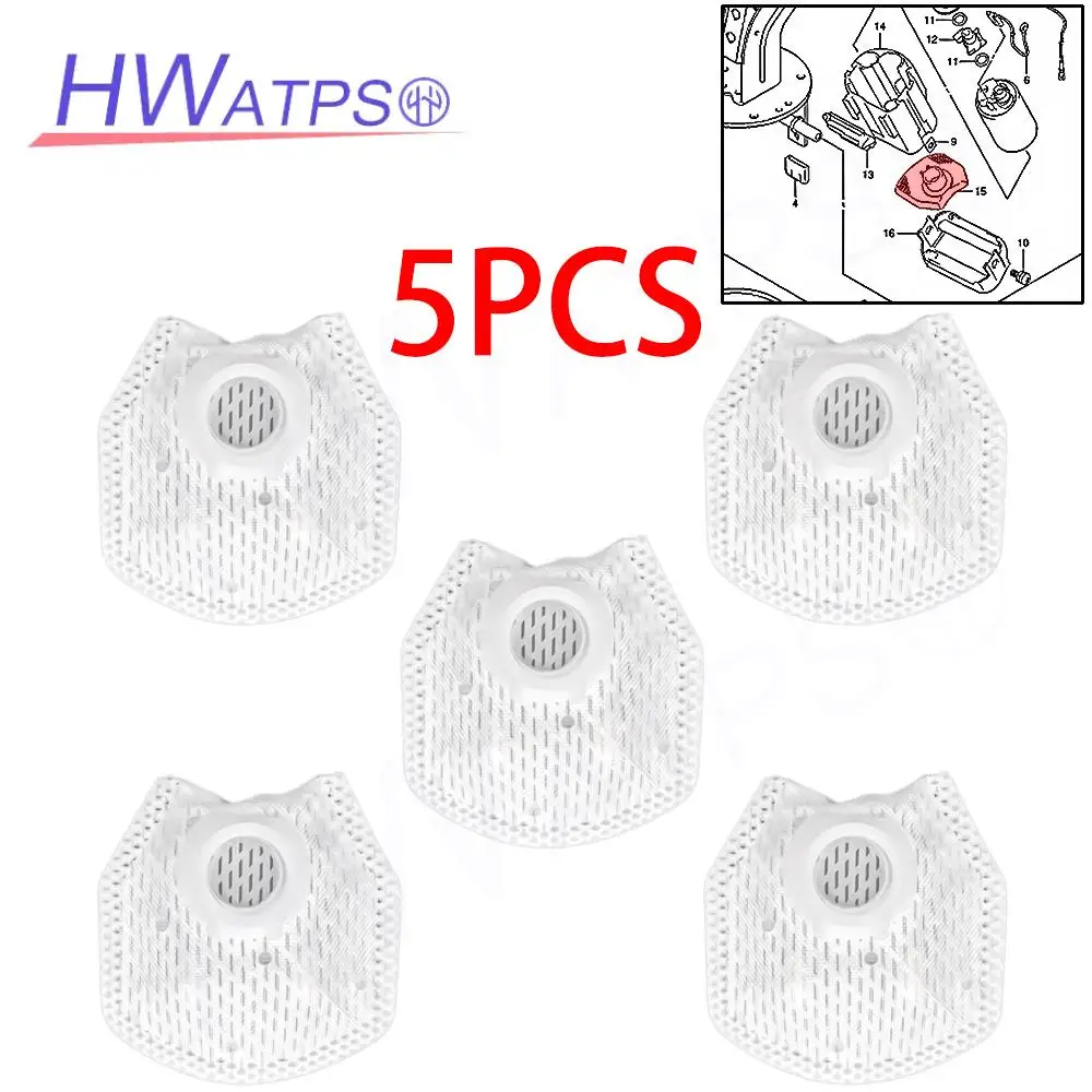 5Pcs Motorcycle Fuel Pump Filter Strainer Element 15420-05H00 For Suzuki GSXR600 GSXR750 GSXR1000