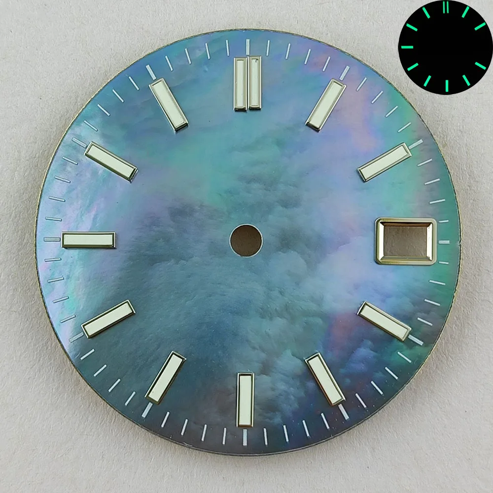 Циферблат NH35 с индивидуальным логотипом, подходящий для корпуса механизма NH35, аксессуары для часов C3, циферблат 28,5 мм