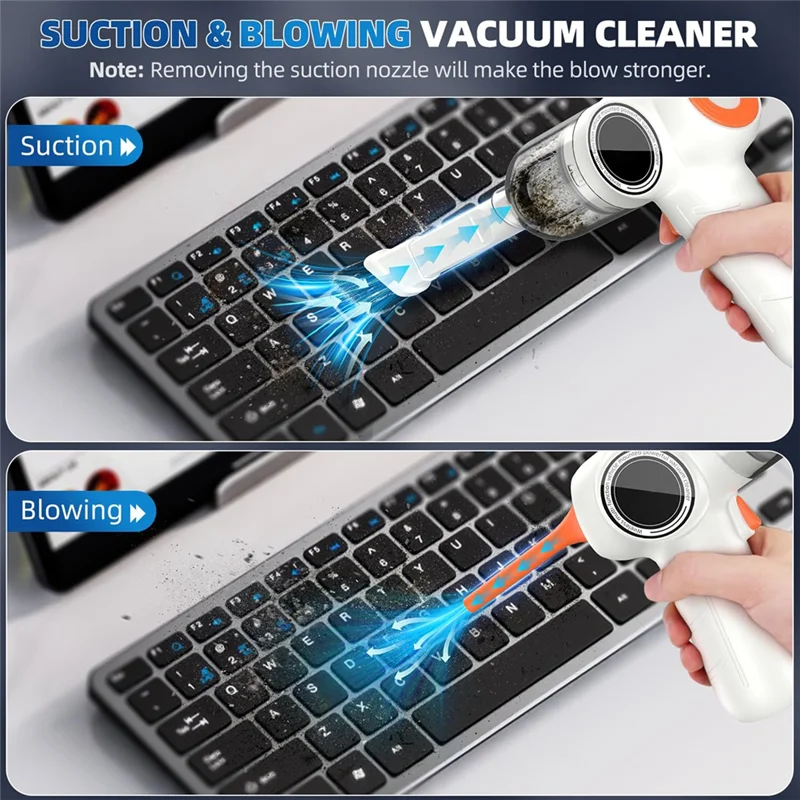 무선 휴대용 자동차 진공 청소기, 먼지 제거 및 송풍용 고출력 미니 진공 청소기 간편한 설치 사용하기 쉬운-A77G