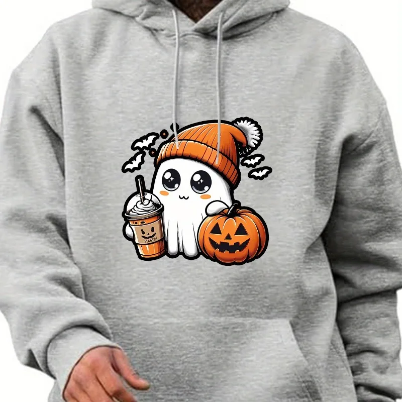 

Fashionable Pattern Sports Comfortable Casual Fashionable Loose Warm Pocket Hooded Sweatshirt Letter Printed Men's Hooded