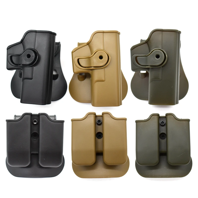 

Tactical Gun Glock Holster Case Fit for Glock 17 19 Airsoft Pistol Holster Hunting Accessories Holder Carrier and 9mm Mag pouch