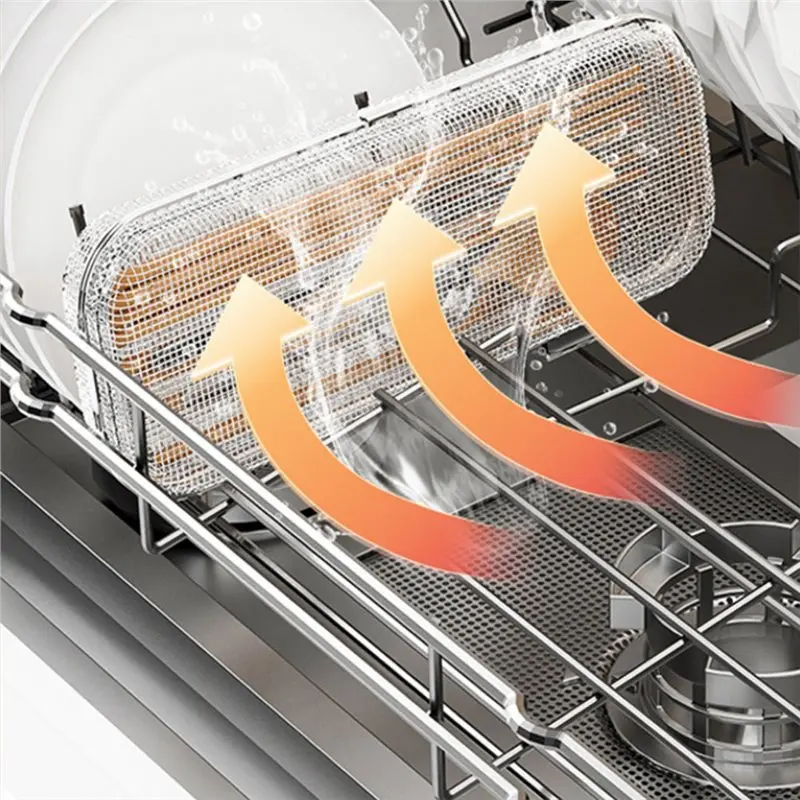 A67P-Stainless Steel Mesh Cutlery Box Cleaning Basket For Dishwasher Small Items Kitchen Tools Spoons Basket Storage