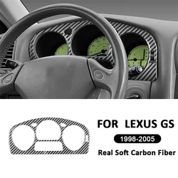 Carbon Fiber Car Central Instrument Panel Screen Trim Frame For LEXUS GS 1998-2005 Interior Decoration Sticker Auto ccessories