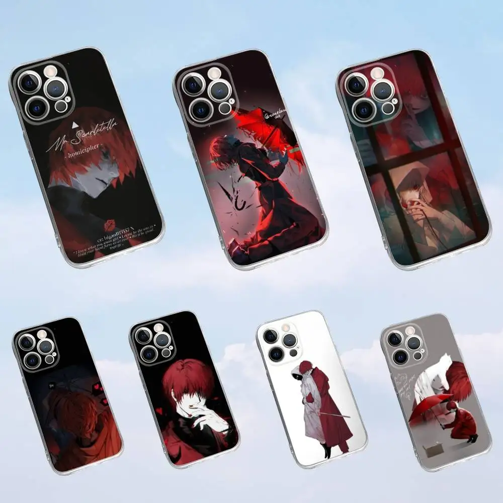 

H-Homicipher S-Scarletella ES Phone Case For iPhone 16,15,14,13,12,11 Pro,Max,Plus,X,XS,XR,SE,Mini Transparent Silicone Soft