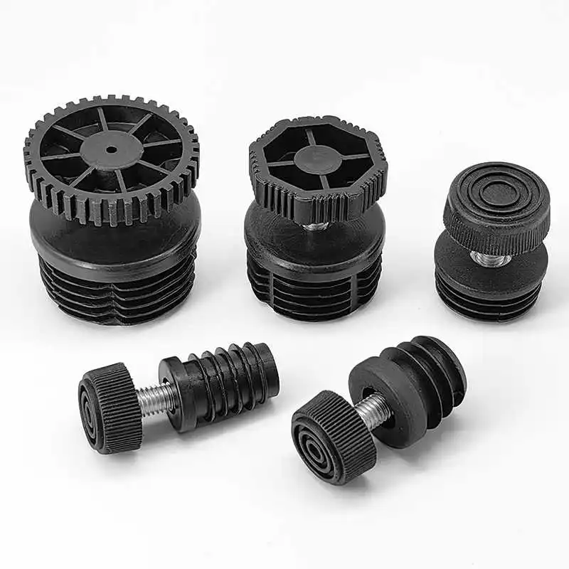 Piedini per gambe della sedia di livellamento regolabili M6 M8 M10 Tappetino per mobili Base a vite Protezione per pavimento dell'armadio Tappetino antiscivolo Tappo per tubo dado