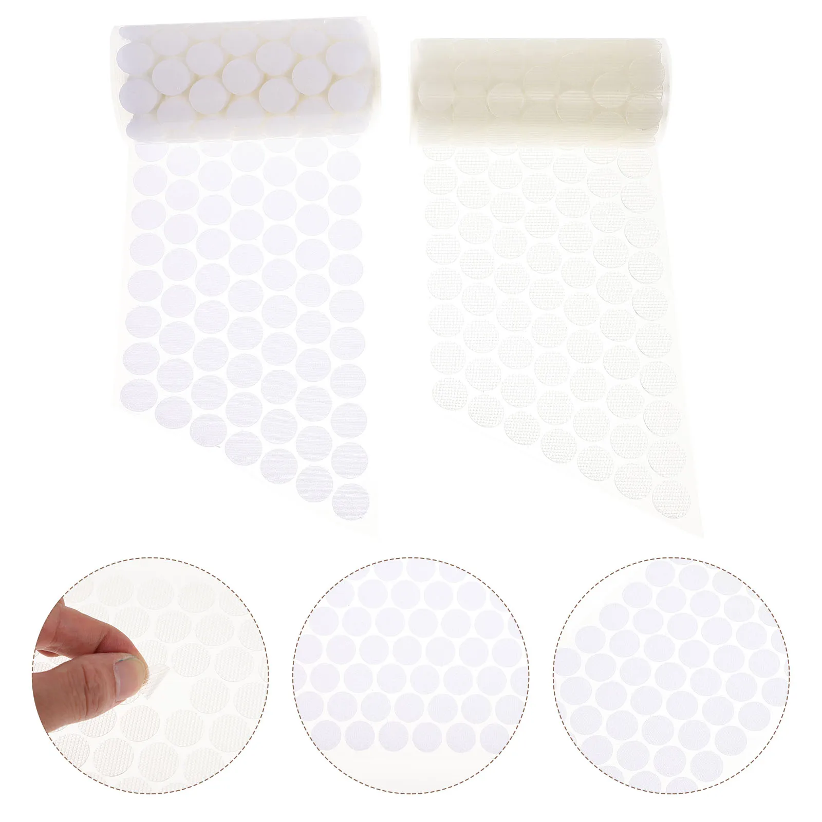 

Self Adhesive Round Dots Stickers Transparent White Putty Nylon Polyester Pp Blended Safe Multipurpose Craft Use