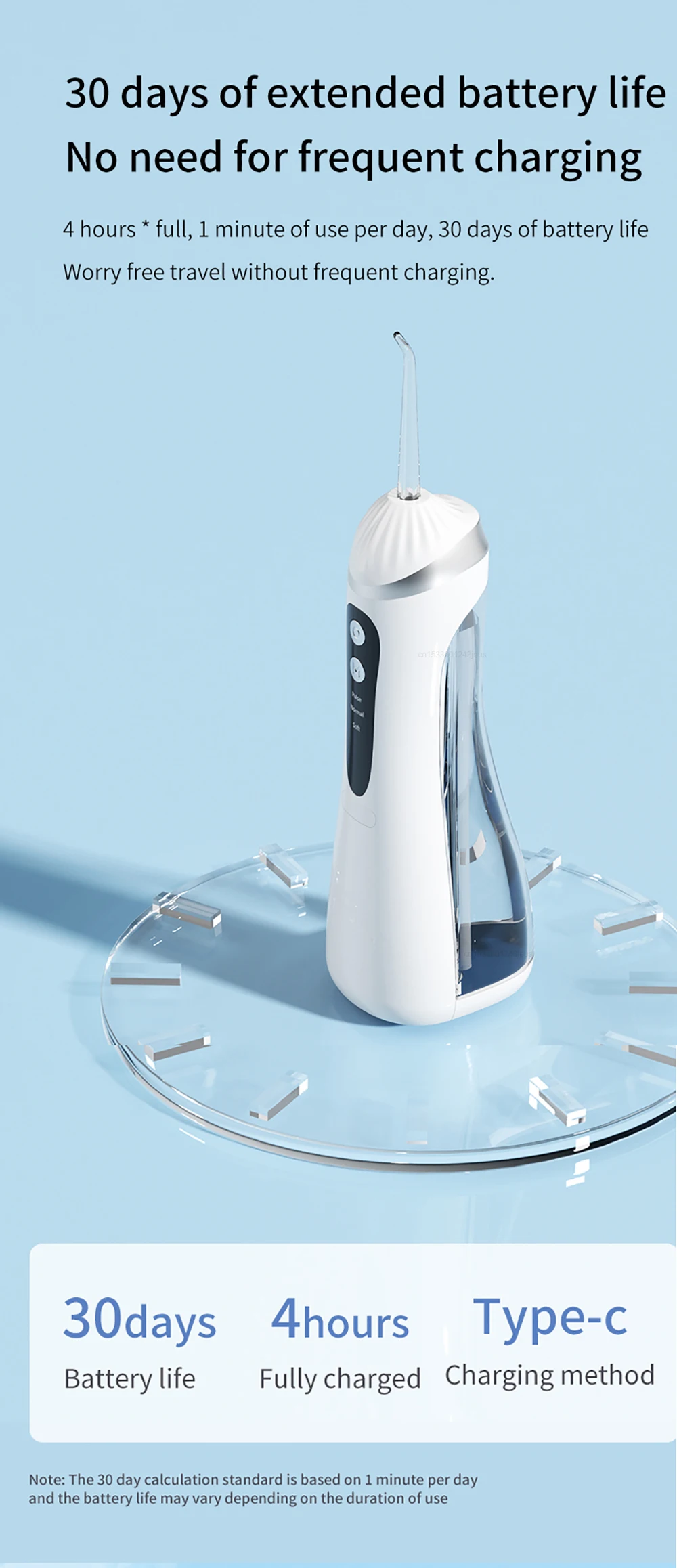 Zähne Munddusche Wiederaufladbare Wasser Flosser Tragbare 200ML Wasser Tank Zähne Reinigung Irrigator Dental Wasser Jet Irrigator – Detail 13