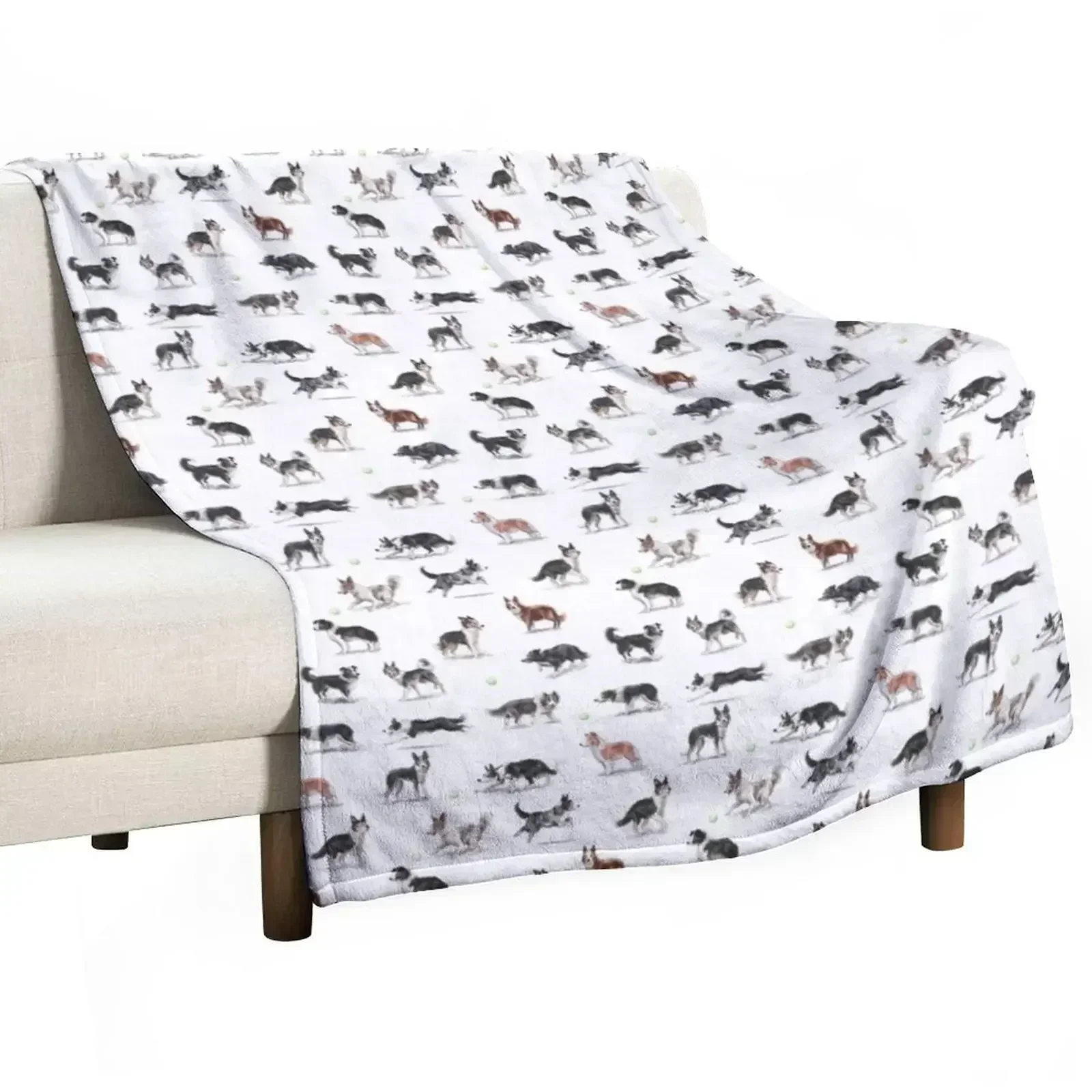 Border Collies Throw Blanket Weighted warm winter Cute Plaid Blankets