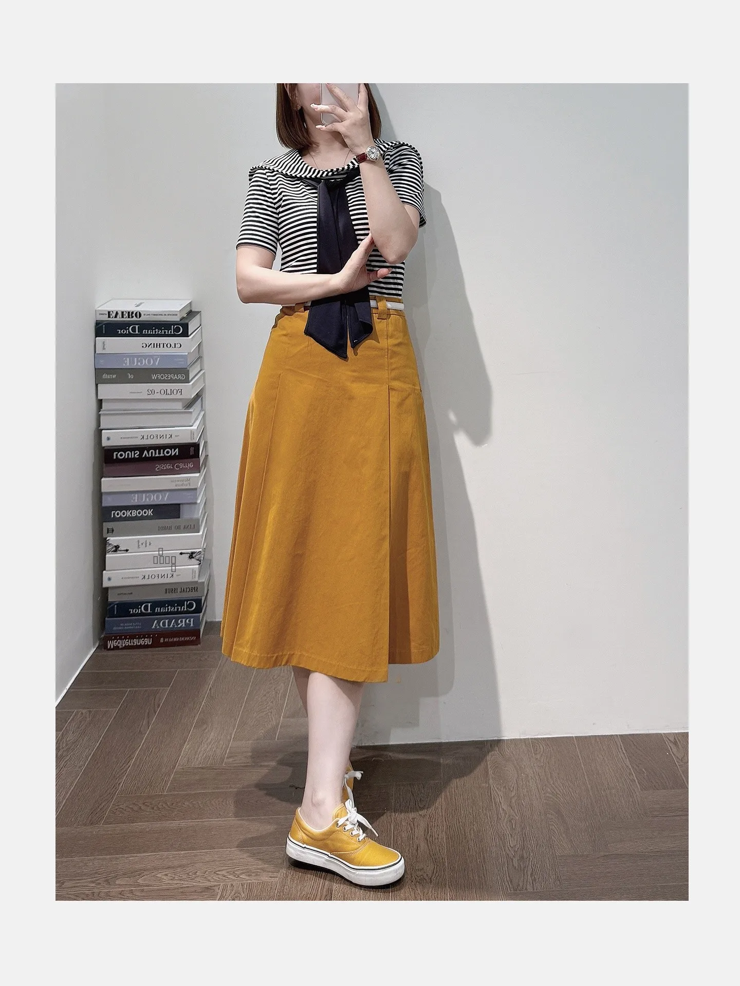 

Recommended Premium f Skirt Amazing Color Superb Quali Not Bulky Straight Cut Mid-Length ort Sve round Ne Single ...