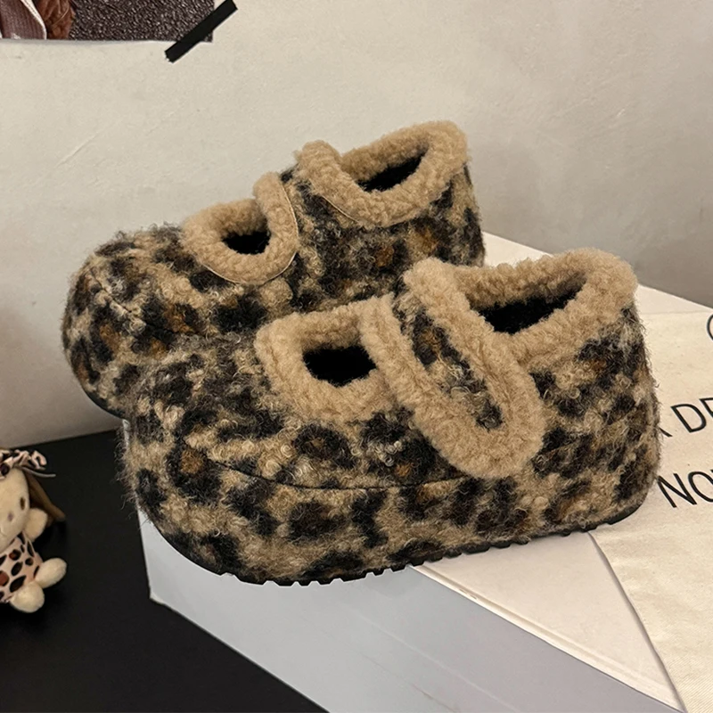 

Flats Platform Women's Cotton Boots Fur Fashion Loafers Shoes Casual Cozy Winter Boots 2025 New Suede Sport Snow Botas Femme