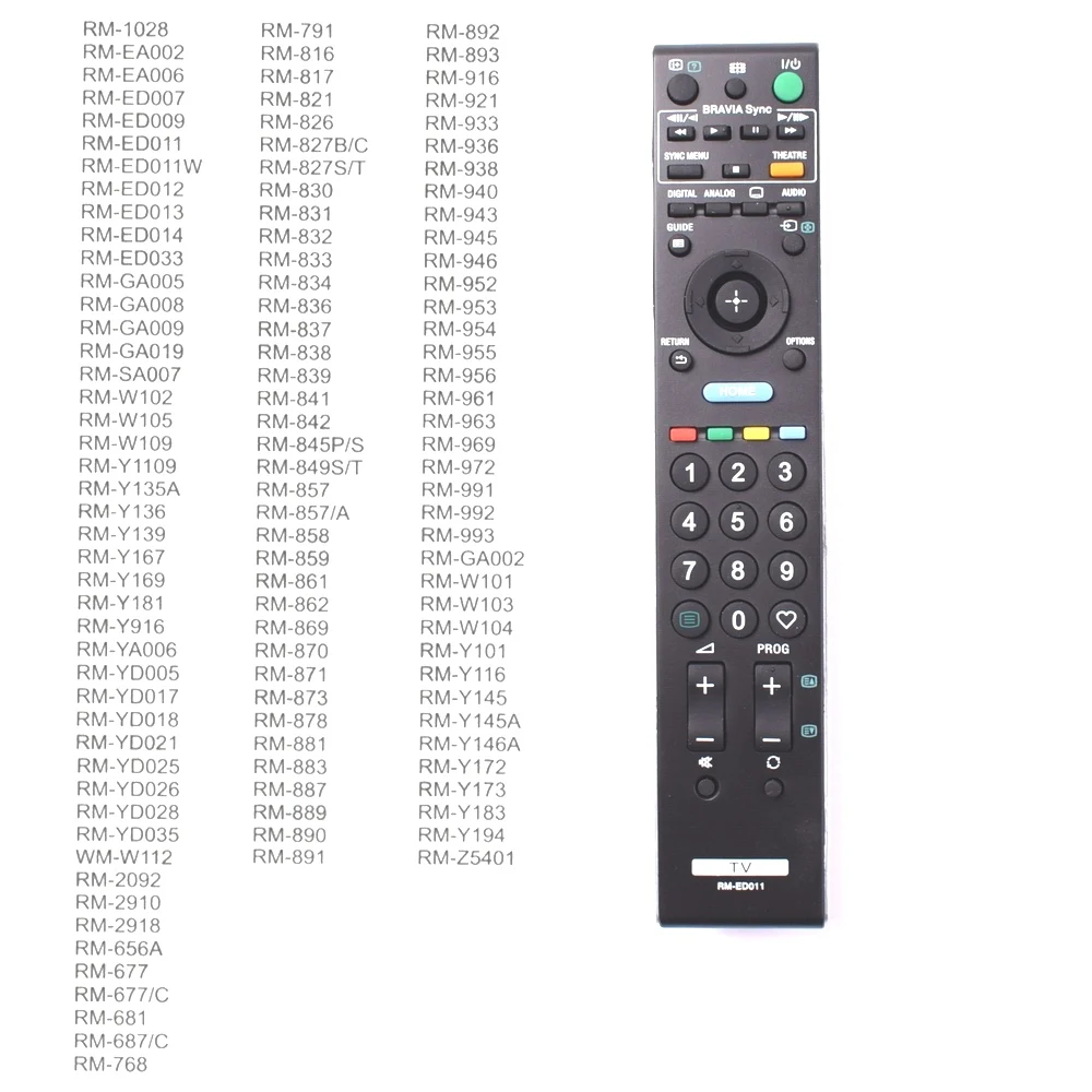 Remote Control for SONY Bravia TV RM-ED011 RM-ED012 RM-ED009 , Universal Controller RM ED011 for Sony Smart LED LCD HD TV.