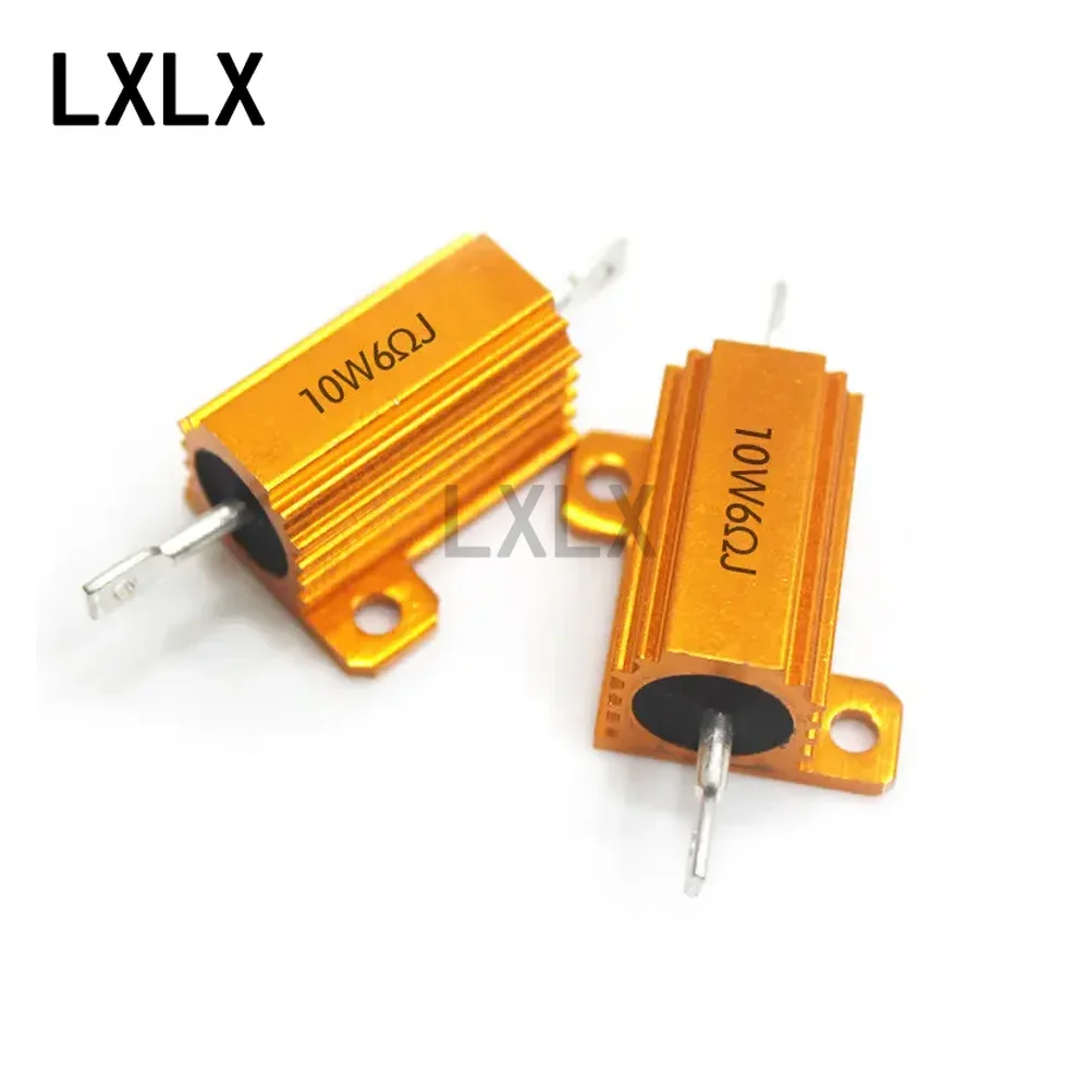2PCS RX24-10W Metall Aluminium Fall Widerstände 0,01 R ~ 30K 1R 5R 10R 20R 22R 47R 100R 200R 470R 500R 1K 10K 20K Ohm