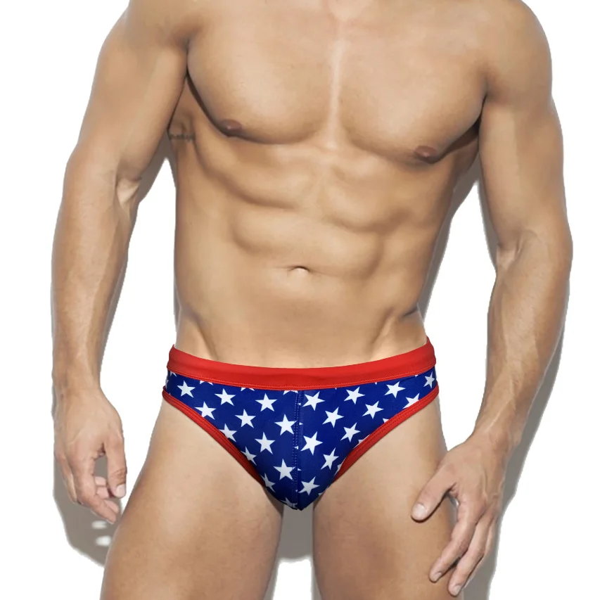 Sexy Pouch Padded Bikini Swimwear Men Swim Briefs Bikini Swimsuit Male Swimming Trunks JESSBORN Men's Bathing Suit Beach Shorts