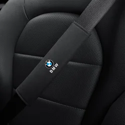 2pcs Car Universal Soft Comfortable Leather Sponge Seat Belt Covers For BMW X1 X2 X3 X5 X4 X6 X7 G30 G20 G32 G11 G12 F40 F30 F20