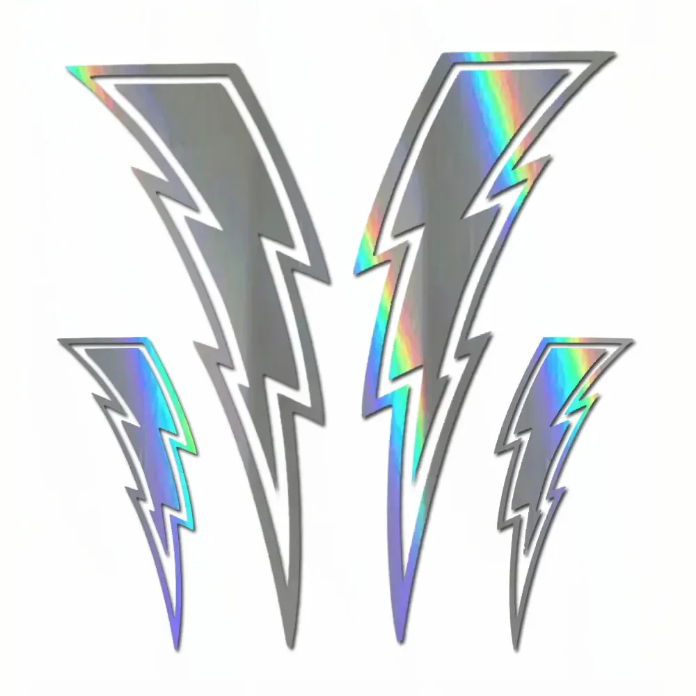 BMX 라이트닝 볼트 데칼 스티커 4개 세트 – 자전거 프레임용 방수 비닐 그래픽 – 색상 및 크기 선택