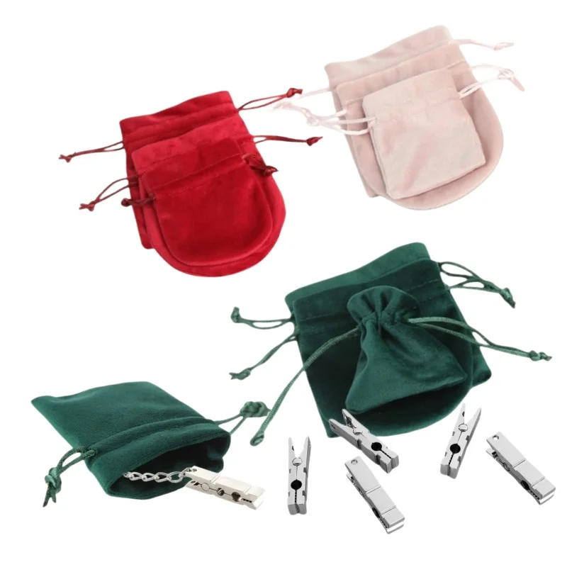 Lint Storage Bave of Sex Toys for Couples Nipple Clamp Anal Plug Metal Penis Ring Mouth Gags Adult Erotic Products Bundle Pocket