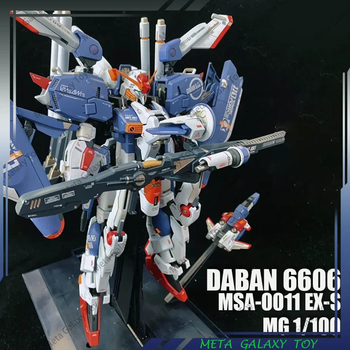 

In Stock DABAN 6606 MSA-0011 EX-S EXS MG 1/100 Assembly Model Kit Action Figures Model Toys Two Color Armor Plastic Kids Gifts