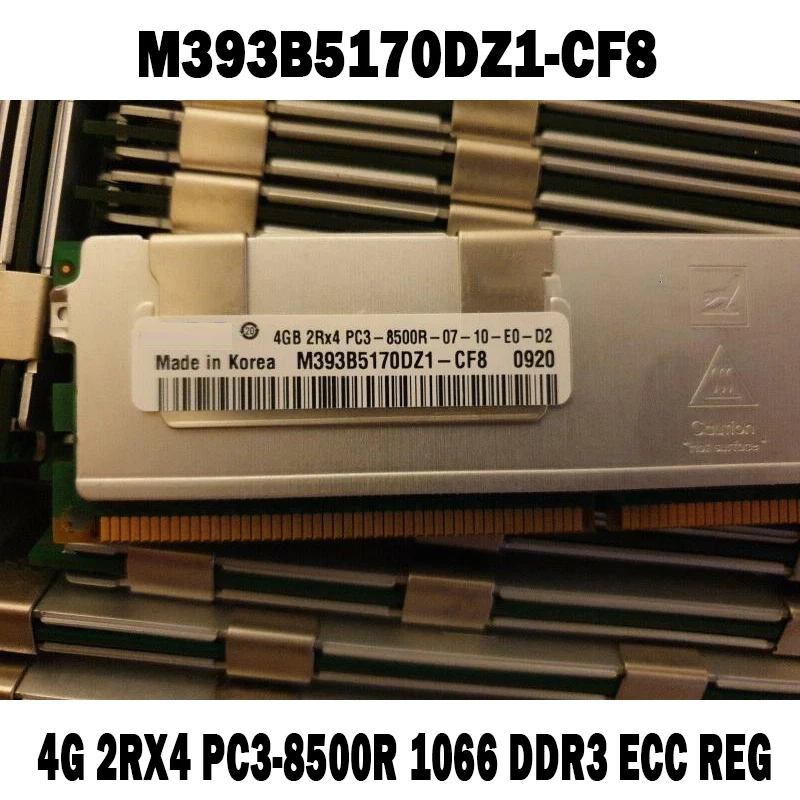 

2 шт. M393B5170DZ1-CF8 4G 2RX4 PC3-8500R 1066 DDR3 ECC REG для серверной памяти Samsung