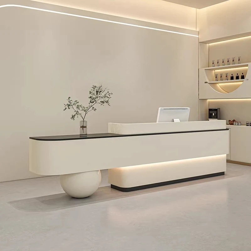 

Company Beauty Reception Desks Luxury Design Minimalist Aesthetic Reception Desks Unique Best Mostrador Commercial Furniture