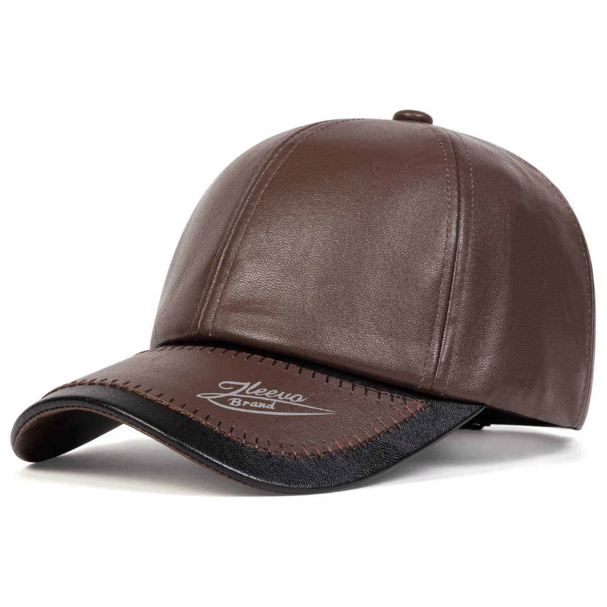 Unisex-Hut mit Schirmmütze und Lederdruck, Baseballkappen für Frühling und Herbst, verstellbare Freizeithüte für den Außenbereich, Sonnenschutzhut – Detail 8