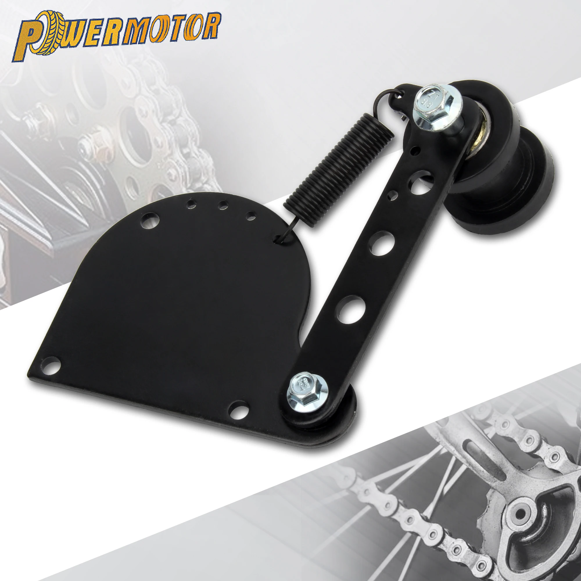 

Motorcycle Eletric Bike Spring Loaded Chain Tensioner Chain Adjuster Kit Fit for 49cc 66cc 80cc 2 Stroke Engine Modified Parts