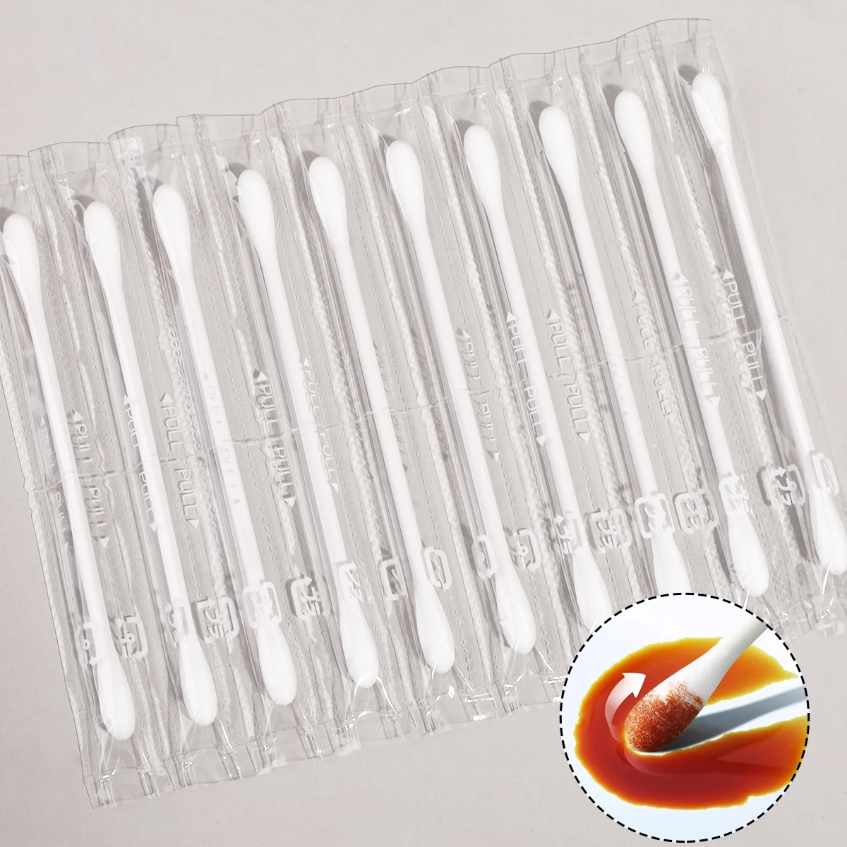 100pcs Multifunctional Cosmetic Box Ear Cleaning Cotton Swab, Double-Ended Design, Individually Packaged and Easy to Carry