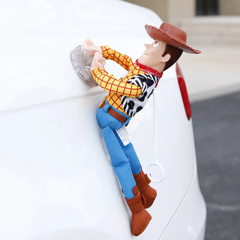 Toy Story Sherif Woody Buzz Lightyear Car Dolls Toys Outside Hang Model Statue Cute Auto Accessories Car Decoration Doll Gift