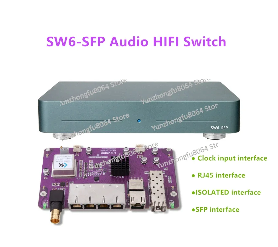 Fully Linear DC Powered OCXO Constant Temperature Crystal Oscillator SW6-SFP Audio HIFI Switch