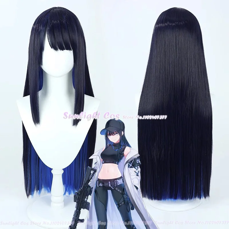 

Game Joumae Saori Cosplay Wig 75cm Dark Blue Mixed Jomae Saori Cosplay Heat Resistant Synthetic Hair Wigs + Wig Cap