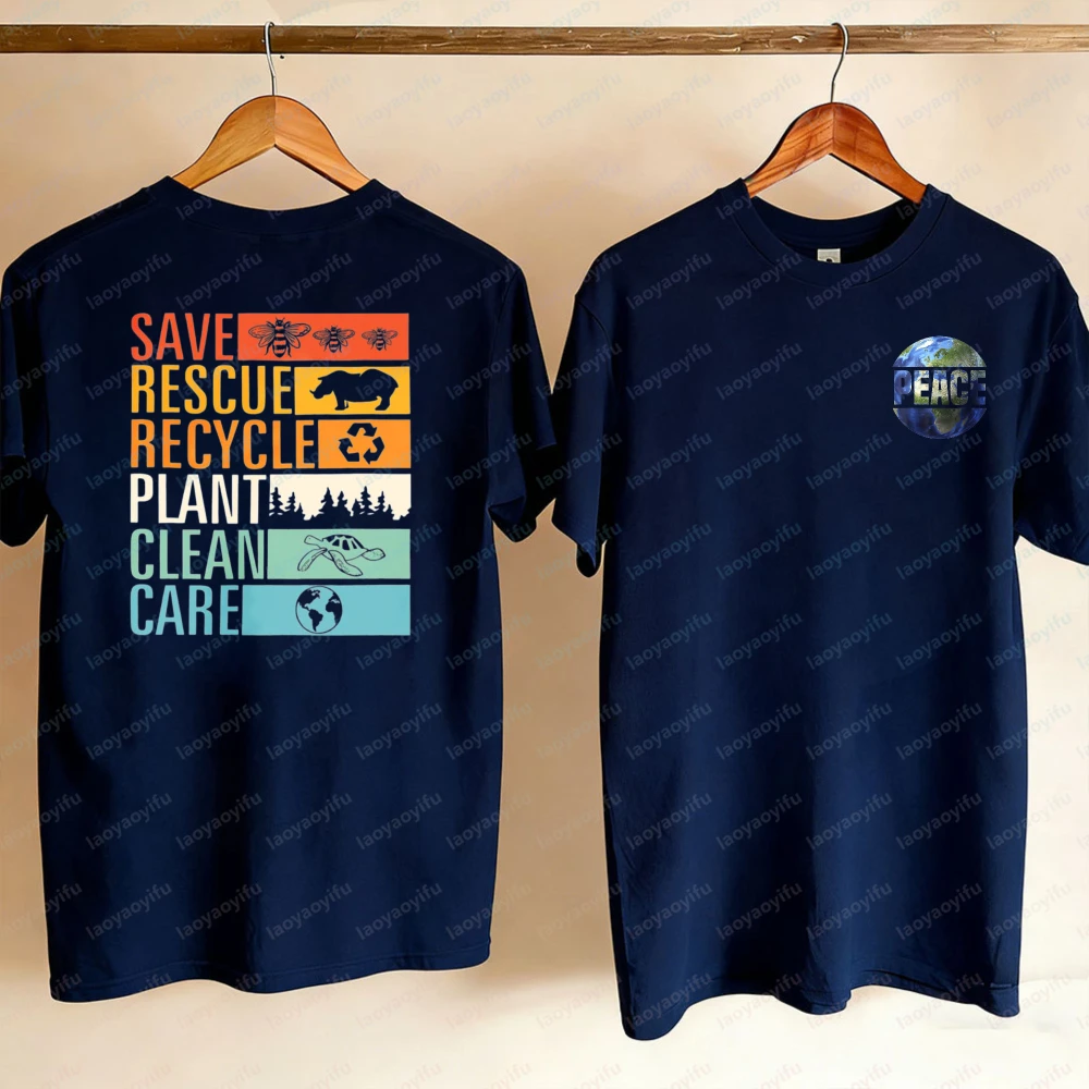 Earth Day Shirt Women Environment Day Shirts Save The Planet T-Shirt Earth Day Gifts Casual Tee Top Graphic T Shirts Vintage Top