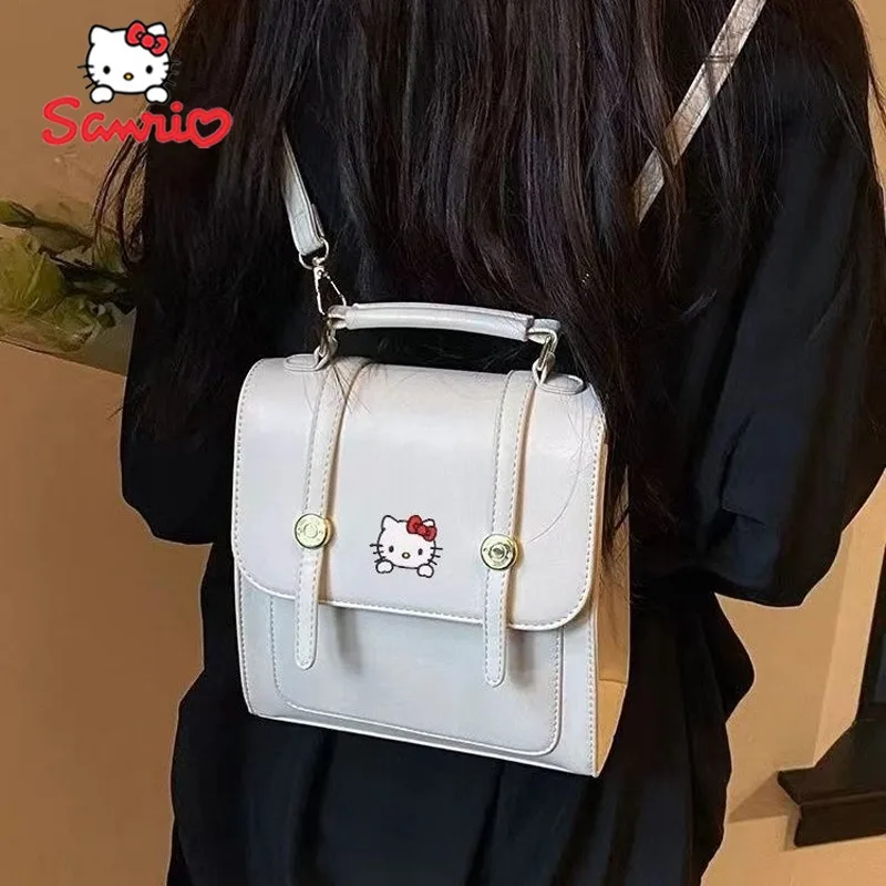 

Sanrio Hello Kitty Backpack Waterproof Kawaii Girls Phone Cosmetics Bags Cute Cartoon PU Leather Anime Backpacks Birthday Gifts