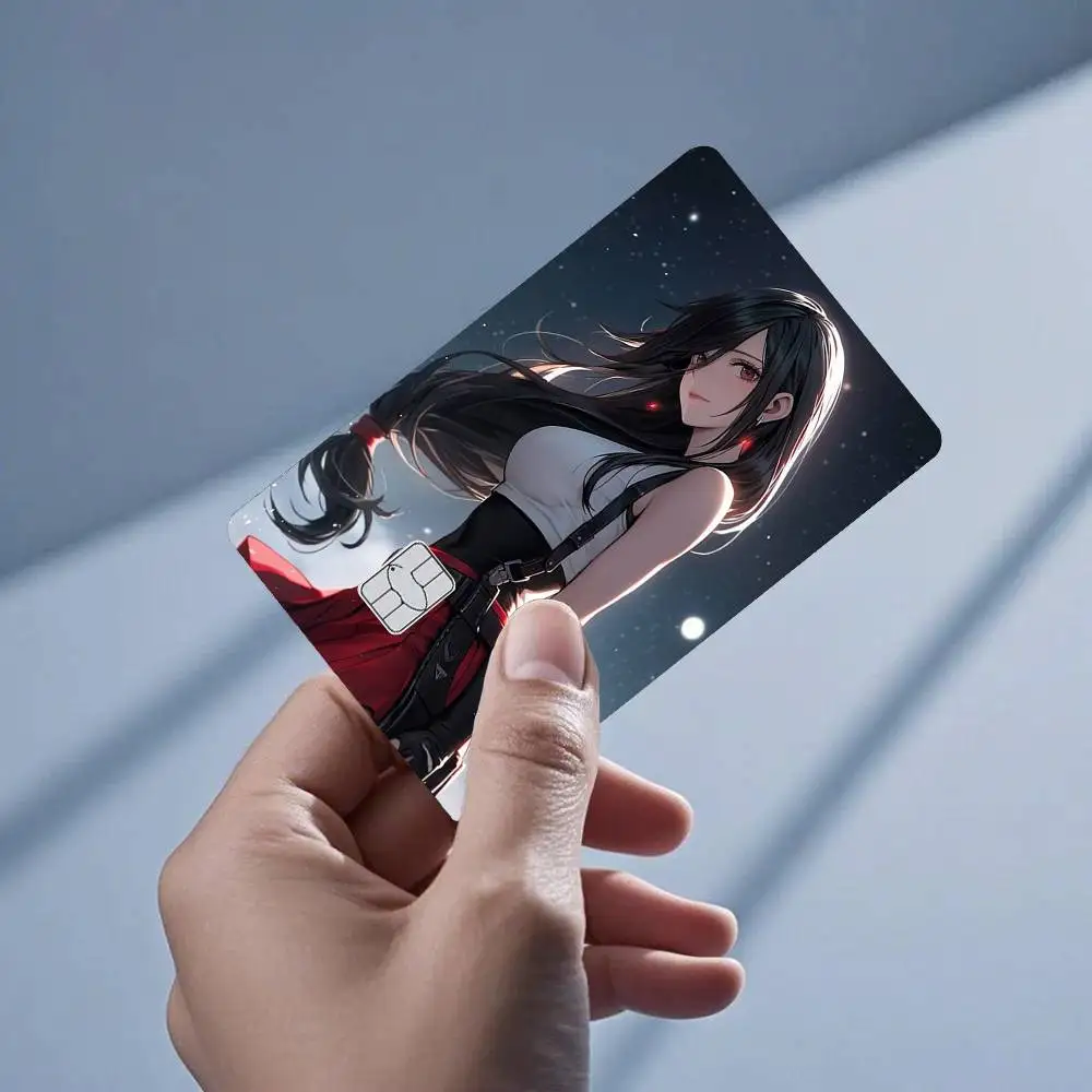 Game F-Final Fantasy VII T-Tifa R-Rokkuhato 4pcs 1Set Film Skin for Debit Credit Bank Visa Card Decal Cover