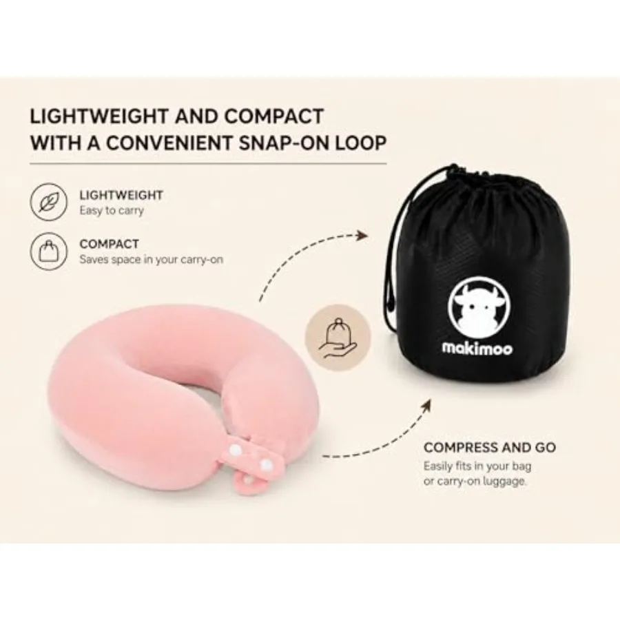 Travel Neck Pillow, Top Memory Foam Pillow for Head Support, Ideal for Airplanes, Cars, and Home Recliners, Adjustable and Soft - view 5