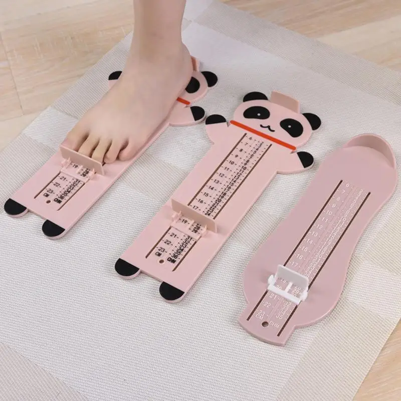 Dispositivi di misurazione del Sizer per scarpe per bambini Cute Panda tabella di misurazione accurata dispositivo di misurazione del piede per la casa misura della lunghezza del piede per bambini