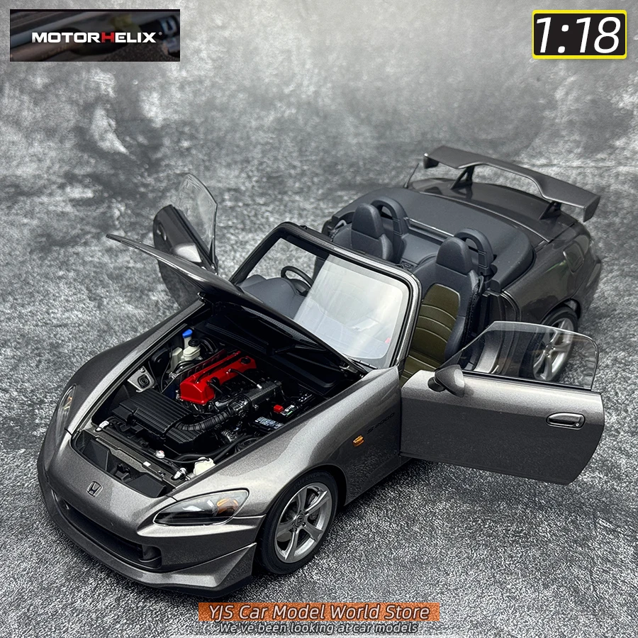 Motorhelix MH escala 1/18 Honda S2000 AP2 coche en miniatura de aleación motor adjunto coche deportivo regalo de vacaciones regalo de cumpleaños