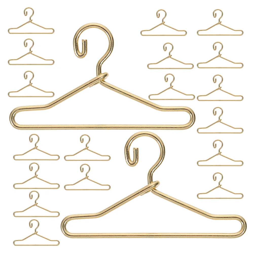 40 Pcs Mini Hanger Hangers Miniature Alloy Clothes Skirt For Small Clothing Rack