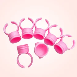 Wholesale 100Pcs Eyelash Glue Fan Cup Rings Holder Tattoo Pigment Container Eyelash Extension Supplies Lashes Accessories