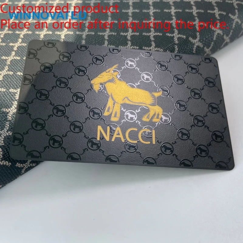 Customized product Steel Production Printing Personal Test Logo Biz Metal Plate Card