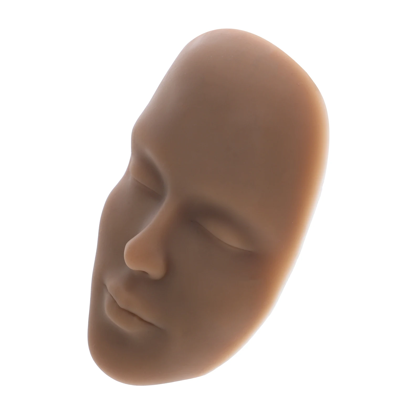 

Silicone Face Practice Tool 1 Mannequin Coffee Color Eyebrow Eye Lip Parts Makeup Training Skin Model for Eyebrows