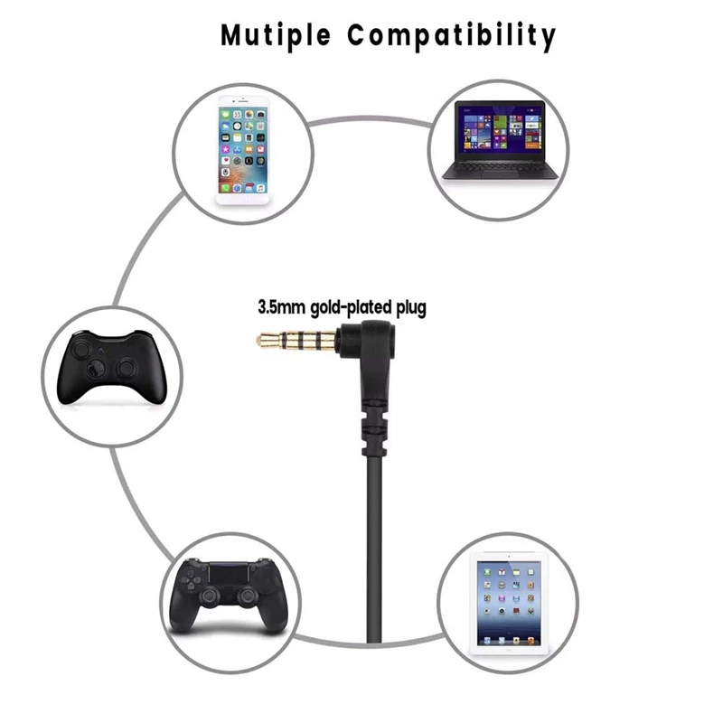 Replacement Cable Supporting RGB Game Dac Cord For Arctis 3 5 7 Pro + Plus Wired Wireless Gaming Headsets