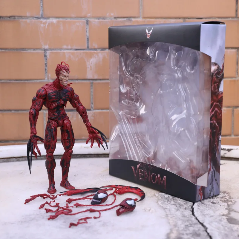 2 TYPES AMAZING YAMAGUCHI Venom Carnage Spider Man legends Action Figure Joint Movable Face Statue Model Doll Collectible