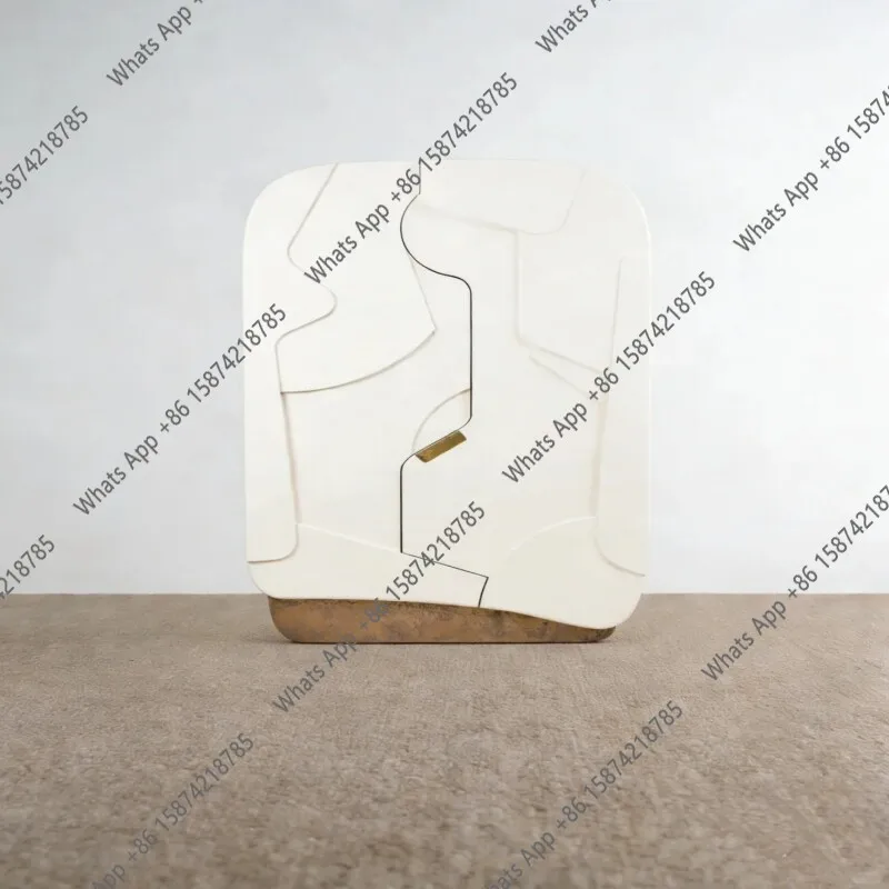 

Современный минималистичный боковой шкаф в средневековом стиле, дизайнерский белый шкаф-тумба с нерегулярной геометрической формой