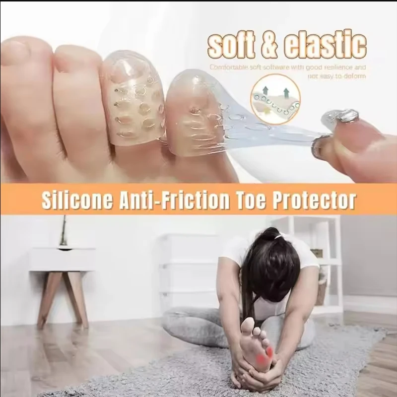 5/10/20 PCS Atmungsaktive Silikon Zehenschutz Abdeckung Transparent Verhindern Wasser Blasen Schwielen Bequeme Elastische Schutz – Detail 8