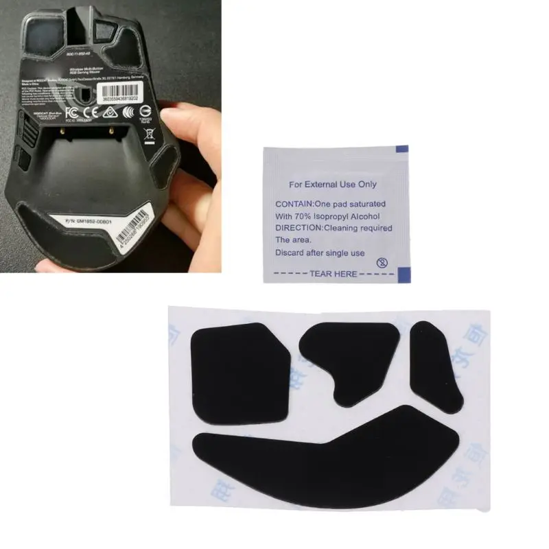 2 juegos almohadillas adhesivas para patines ratón 0,6mm para ratón RGB inalámbrico Leadr
