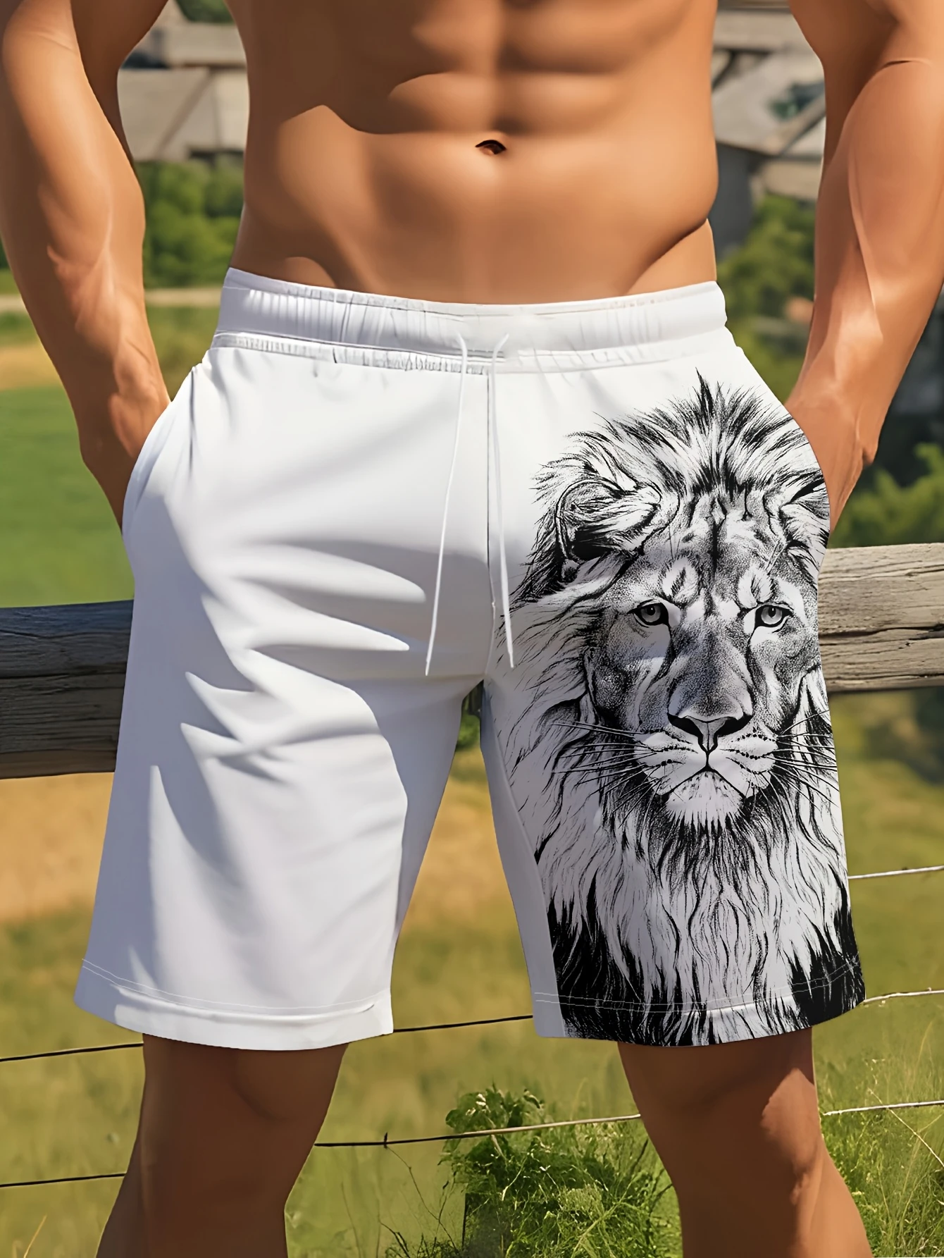 

2026 Summer Men's New Shorts Fashion Printed Casual Outdoor Sports Quick Drying Mesh Hawaiian Vacation Beach Shorts