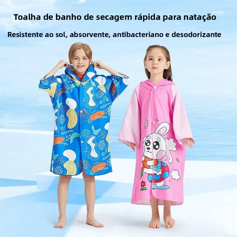 quick-dry-children's-bath-robe-absorbent-swimming-beach-portable-changing-cloak-girl-boy-durable-polyester-nylon-fabric-coat