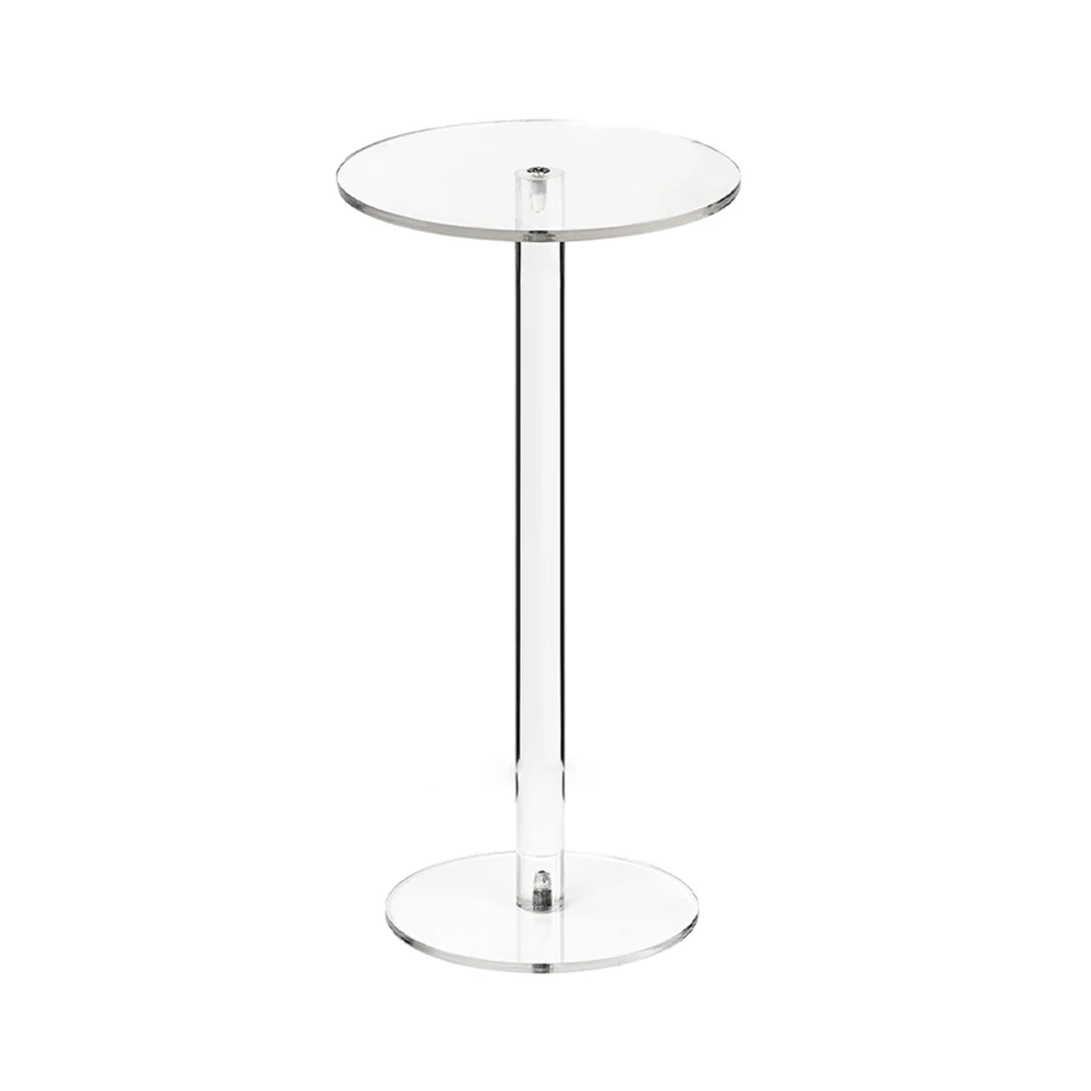 3 Piece Set of Clear Acrylic Round Display Risers with Different Heights for Use in Retail Stores Homes or Boutiques