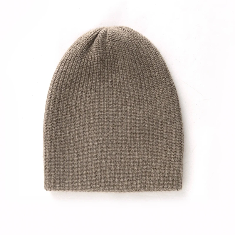 ZYCZCXX High Quality New Winter Hat For Women 100% Pure Goat Cashmere Knitted Hat For Women Warm Soft Bean Hat For Women