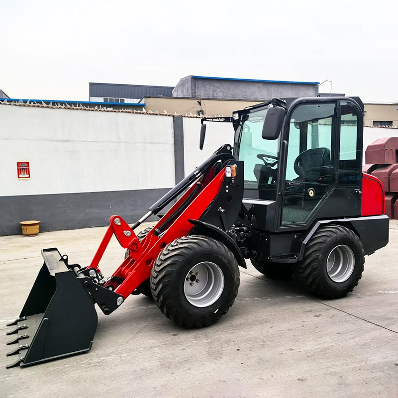 3.0ton Small Front Wheel Loader 4WD Telescopic Boom Garden / Construction / Farm Compact / Mini Loader